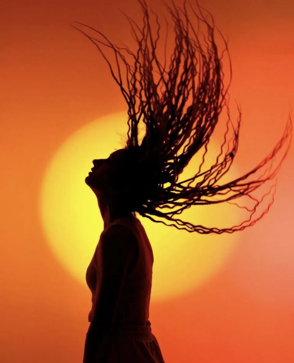 Woman and sun